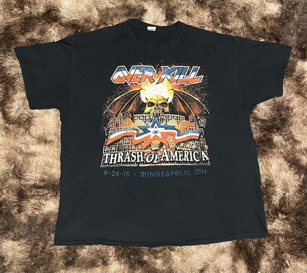 Overkill Thrash of America 2015 Tour Concert Graphic T-Shirt